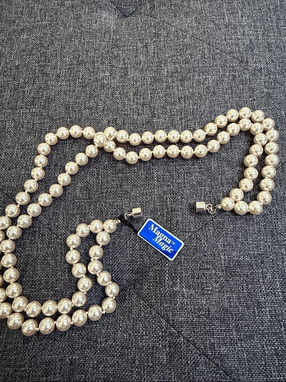 Classic Double Strand White Pearl Necklace - Women Jewelry